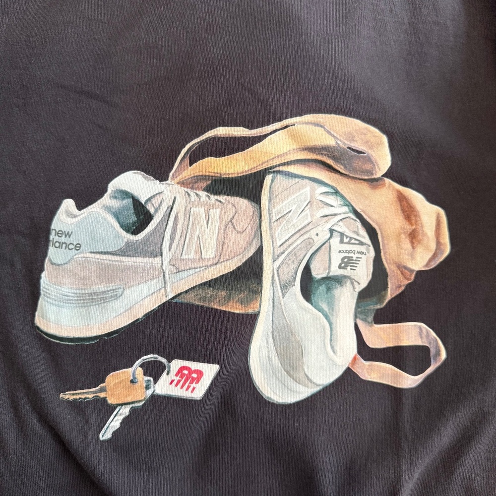 Limited Edition New Balance Jacob Rochester Charcoal Grey Graphic Tee, Size XL - Picture 2 of 4
